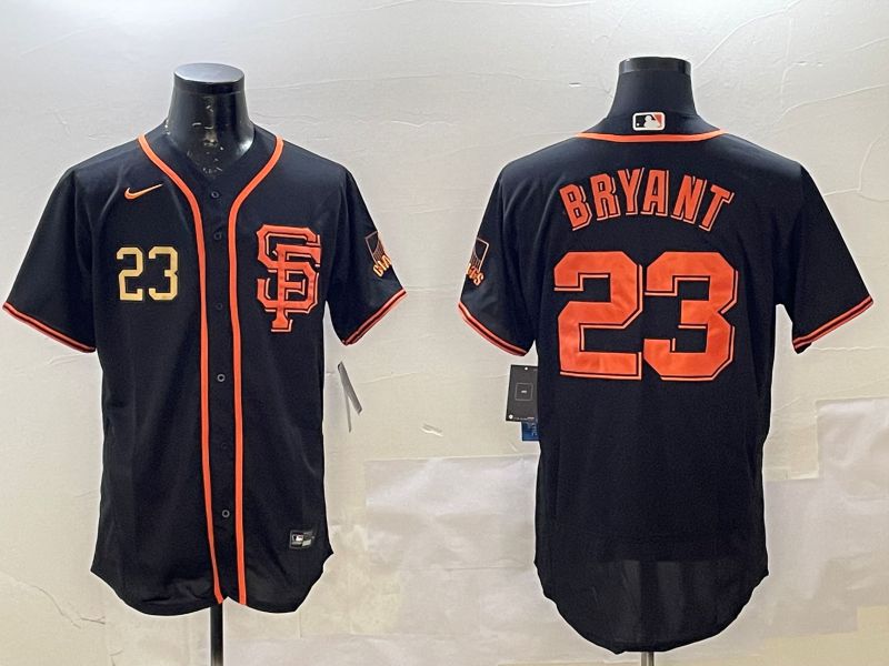Men San Francisco Giants 23 Bryant Black Elite 2025 Nike MLB Jersey style 1